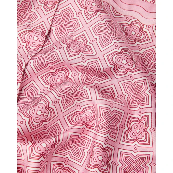 Casablanca Pink Radiating Monogram Silk Shirt | Shirt | Coveti
