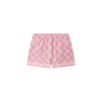 Casablanca Pink Radiating Monogram Silk Shorts | Shorts | Coveti