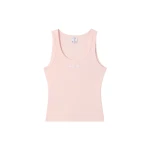 Casablanca Pink Ribbed Tank Top | Tank Top | Coveti
