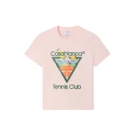 Casablanca Pink Tennis Club Icon Pyramid Abduction Fitted Short Sleeve T-Shirt | T-Shirt | Coveti
