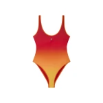 Casablanca Red & Orange Gradient Printed Swimsuit | Swimsuits | Coveti