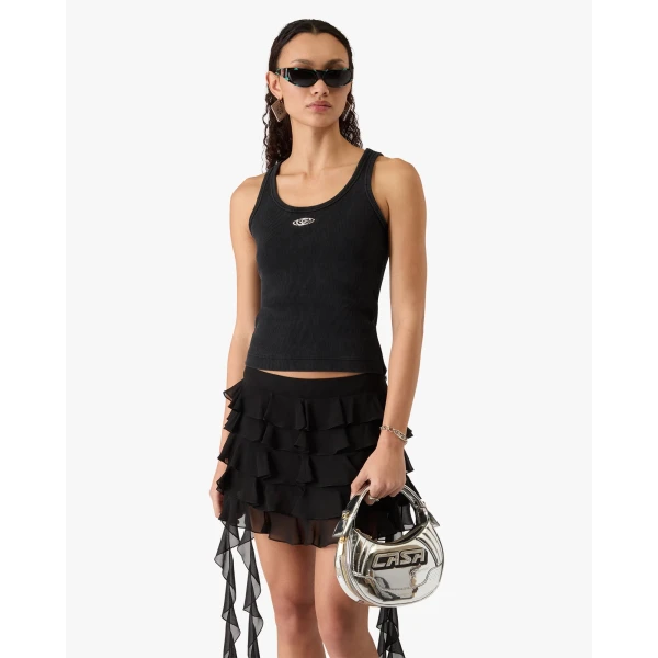 Casablanca Silver Biker Bag | Shoulder & Crossbody Bags | Coveti