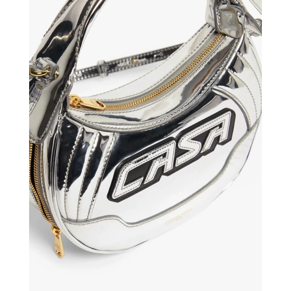 Casablanca Silver Biker Bag | Shoulder & Crossbody Bags | Coveti