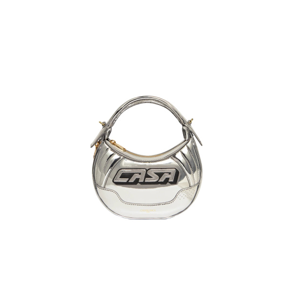Casablanca Silver Biker Bag | Shoulder & Crossbody Bags | Coveti