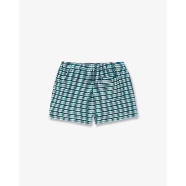 Casablanca Teal Striped Towelling Shorts | Shorts | Coveti