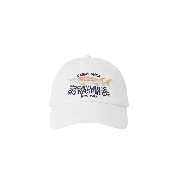 White Casa Kaspia New York Embroidered Cap