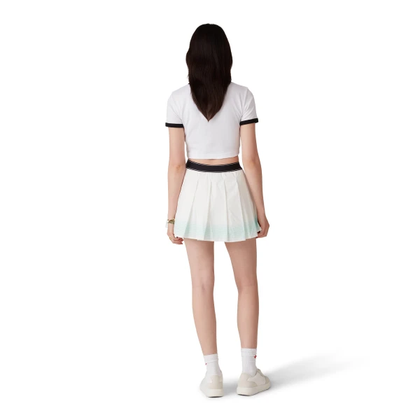 Casablanca White Gradient Stripe Ringer Short Sleeve T-Shirt | T-Shirt | Coveti
