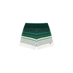 Casablanca White & Green Boucle Stripe Shorts | Shorts | Coveti