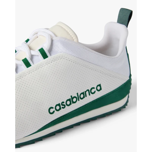 Casablanca White & Green Khopesh Sneaker | Sneakers | Coveti