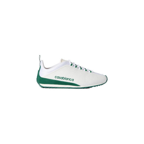 Casablanca White & Green Khopesh Sneaker | Sneakers | Coveti