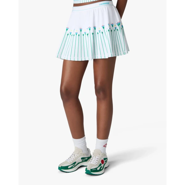Casablanca White & Green Stade Sneaker | Sneakers | Coveti