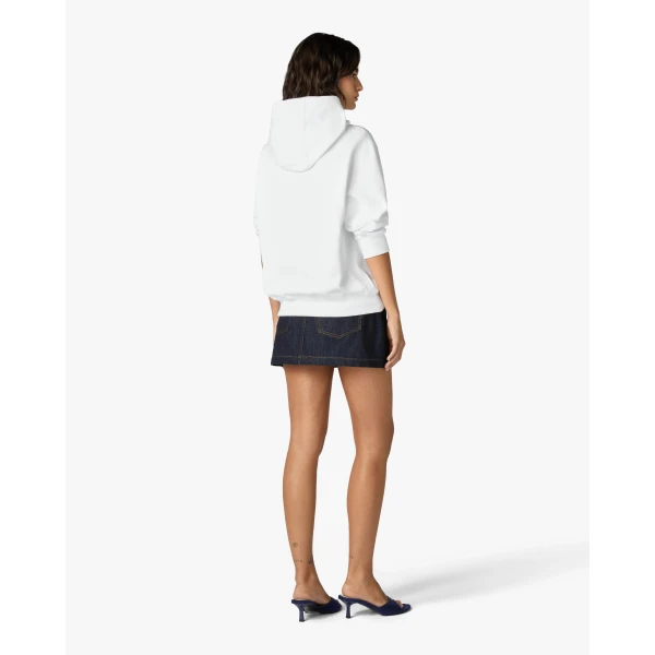 Casablanca White Meduse Stacked Logo Hooded Sweatshirt | Hoodies | Coveti