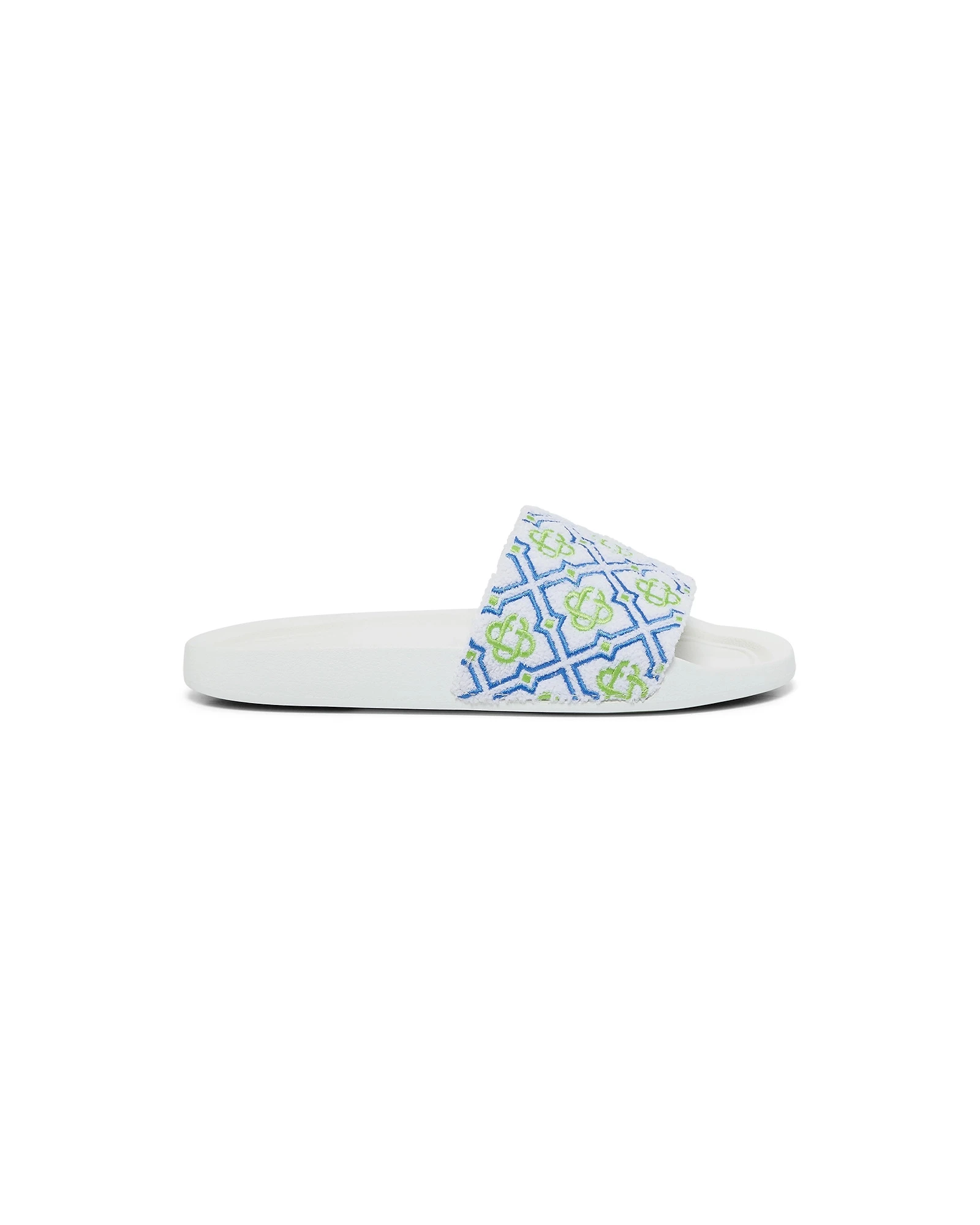 Casablanca White Monogram Pool Slides Casablanca White Monogram Pool Slides | Flip Flops & Slides | Coveti