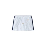 Casablanca White & Navy Pinstripe Mini Skirt | Mini Skirt | Coveti