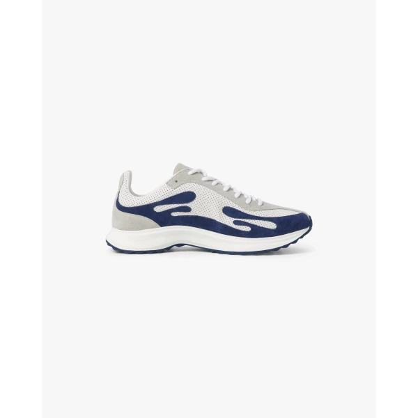 Casablanca White & Navy Stade Sneaker | Sneakers | Coveti