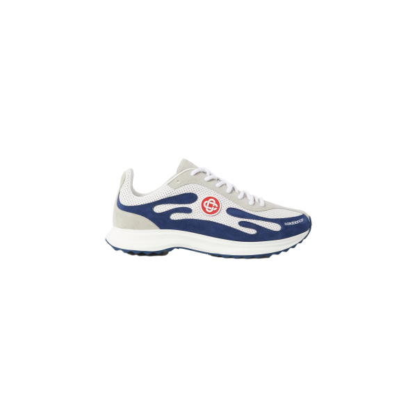 Casablanca White & Navy Stade Sneaker | Sneakers | Coveti