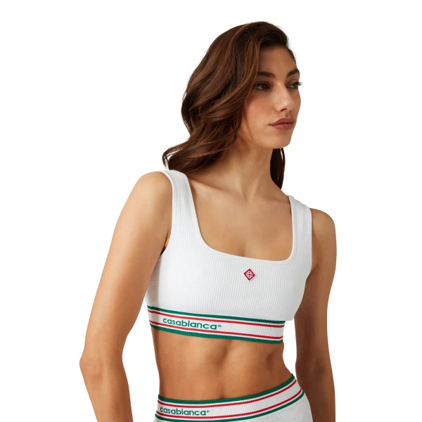 Casablanca White Seamless Bralette | Bralette | Coveti