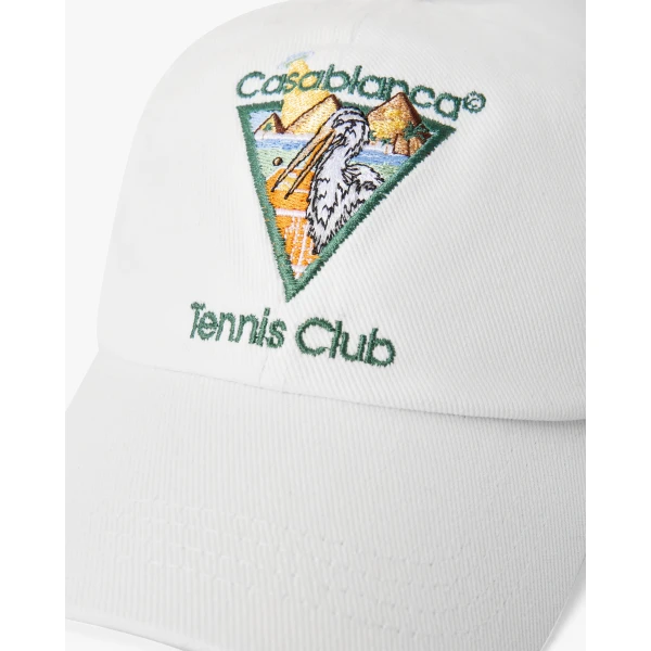 Casablanca White Tennis Club Icon Pyramid Abduction Cap | Hats | Coveti