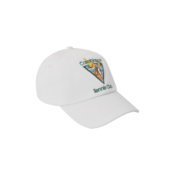 Casablanca White Tennis Club Icon Pyramid Abduction Cap | Hats | Coveti