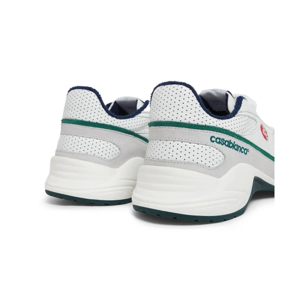 Casablanca White and Green Court Championship Sneaker | Sneakers | Coveti