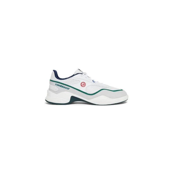 Casablanca White and Green Court Championship Sneaker | Sneakers | Coveti
