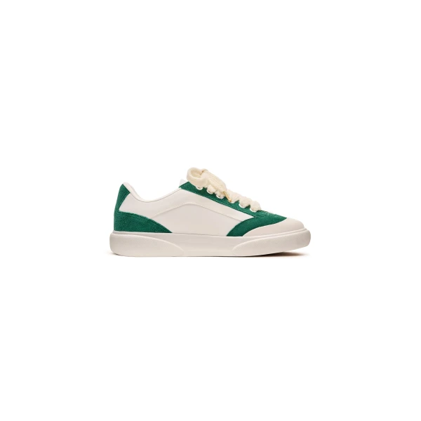 Casablanca White and Green Leather Del Mar Sneaker | Sneakers | Coveti