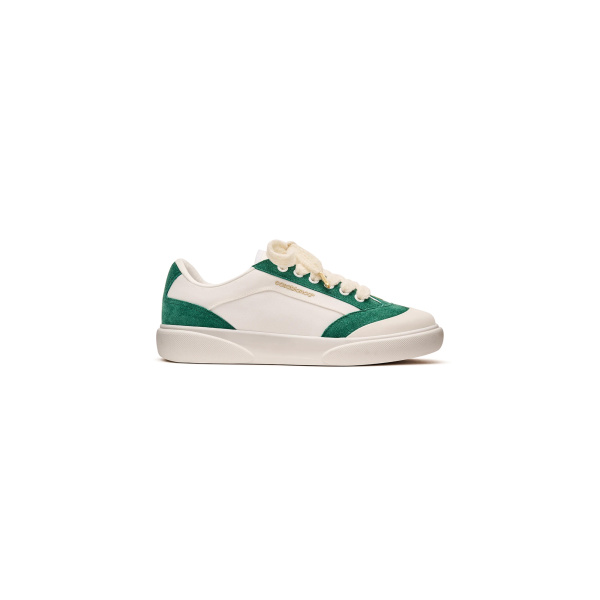 Casablanca White and Green Leather Del Mar Sneaker | Sneakers | Coveti