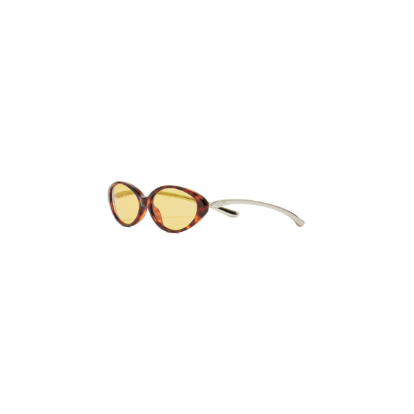 Casablanca Yellow Oval Curve Sunglasses | Sunglasses | Coveti