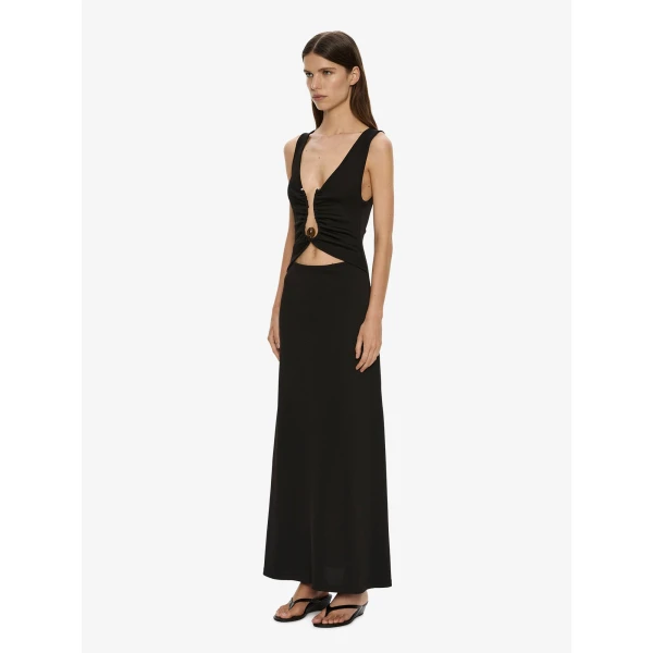 Christopher Esber Aida Orbit Dress in Black | Maxi Dresses | Coveti