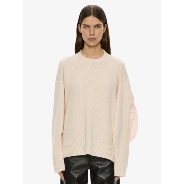 Christopher Esber Airbag Sweater in Cream Airbag Pink | Sweaters | Coveti