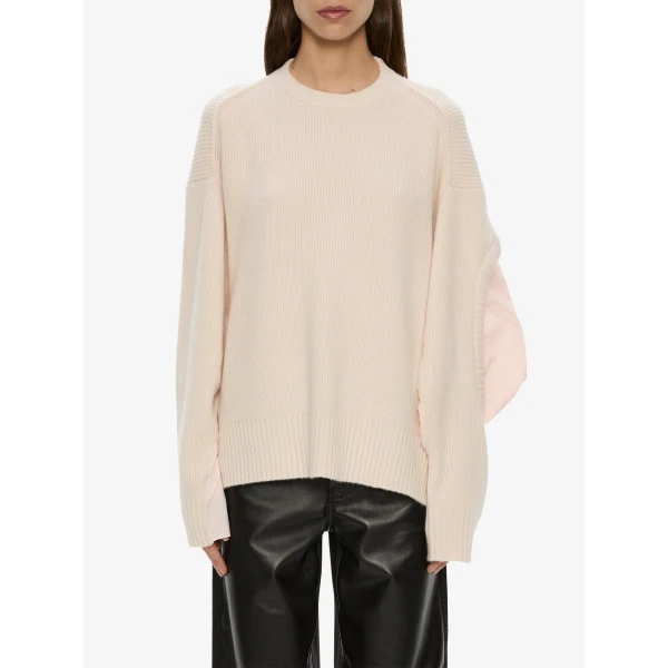 Christopher Esber Airbag Sweater in Cream Airbag Pink | Sweaters | Coveti