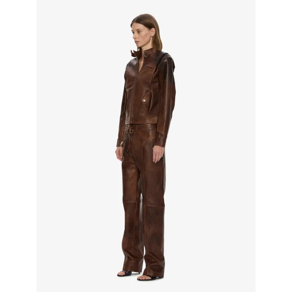Christopher Esber Alex Leather Pant in Bistre Brown | Pants | Coveti