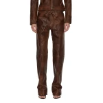 Christopher Esber Alex Leather Pant in Bistre Brown | Pants | Coveti