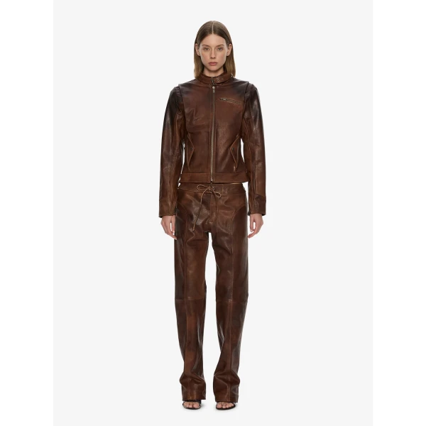 Christopher Esber Alex Leather Pant in Bistre Brown | Pants | Coveti