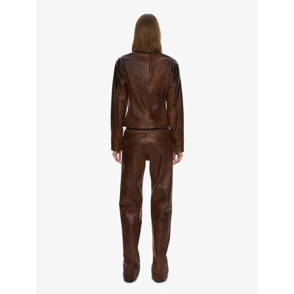 Christopher Esber Alex Leather Pant in Bistre Brown | Pants | Coveti
