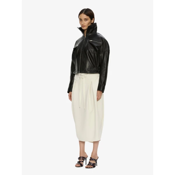 Christopher Esber Atlas Leather Jacket in Black | Leather Jackets | Coveti