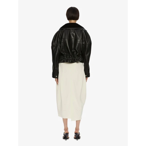 Christopher Esber Atlas Leather Jacket in Black | Leather Jackets | Coveti