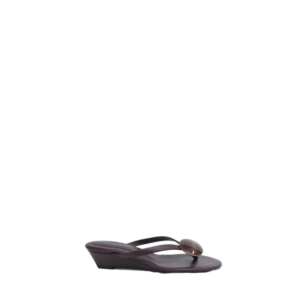 Aura Quartz Flip Flop Wedge in Mahogany Red Tigers Eye