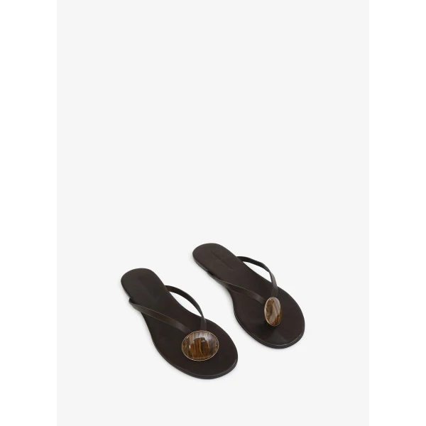 Christopher Esber Aura Quartz Flip Flop in Carob | Flip Flops & Slides | Coveti