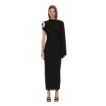 Christopher Esber Aurelia Sculpted Spiral Drape Gown in Black | Evening Gowns | Coveti