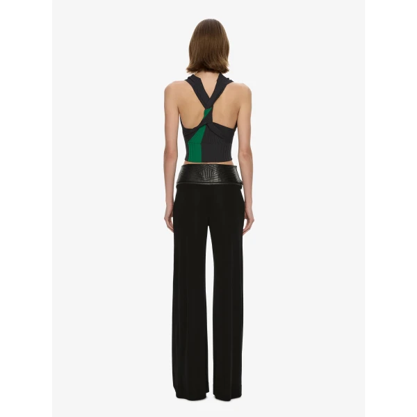 Christopher Esber Auto Upholstered Leather Trouser in Black | Pants | Coveti