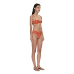 Christopher Esber Bandana Ruched Orbit Brief in Carnelian Bandana Print | Bikini | Coveti