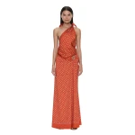 Christopher Esber Bandana Ruched Orbit Skirt in Carnelian | Skirts | Coveti