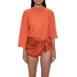 Christopher Esber Bandana Scarf Pareo Tee in Carnelian Carnelian | Bikini | Coveti