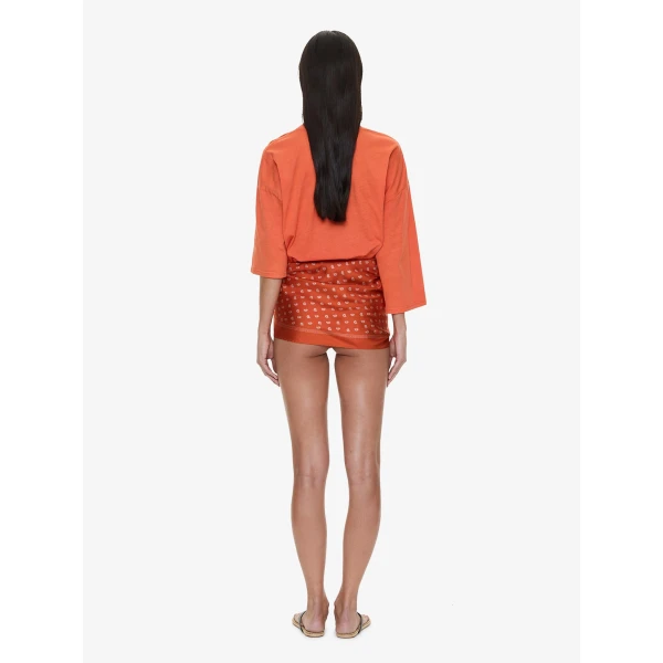 Christopher Esber Bandana Scarf Pareo Tee in Carnelian Carnelian | Bikini | Coveti