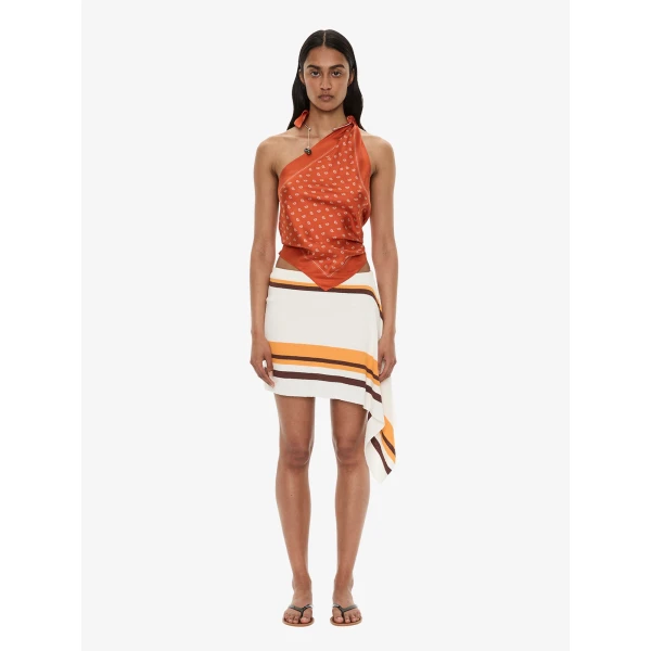 Christopher Esber Bandana Scarf Tie Top in Carnelian Bandana Print | Tops | Coveti