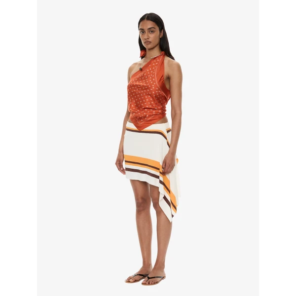 Christopher Esber Bandana Scarf Tie Top in Carnelian Bandana Print | Tops | Coveti