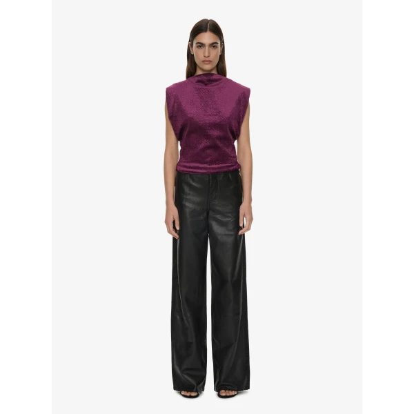 Christopher Esber Banyan Top in Plum | Tops | Coveti