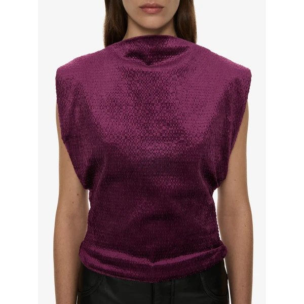 Christopher Esber Banyan Top in Plum | Tops | Coveti