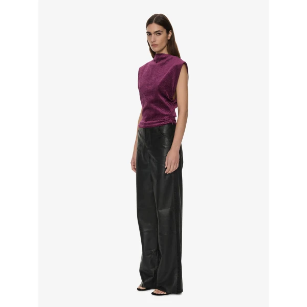 Christopher Esber Banyan Top in Plum | Tops | Coveti